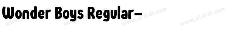 Wonder Boys Regular字体转换